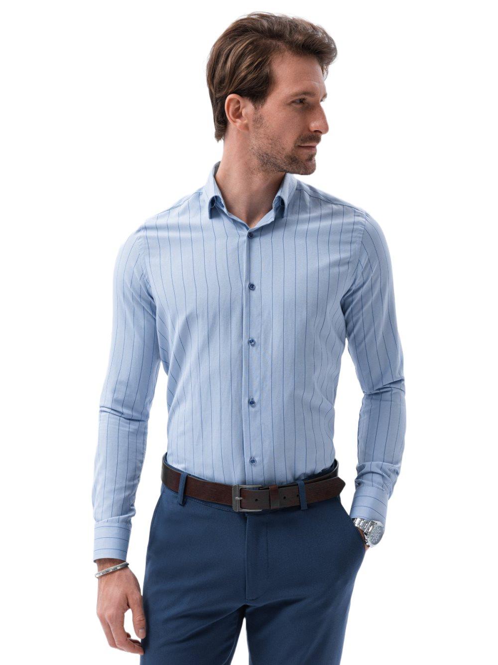 Ombre herrskjorta elegant med krage klassisk bomull 2 färger S-XXL