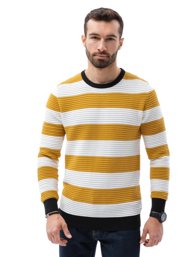 Ombre Miesten raidallinen pusero 100% puuvillaa useita värejä S-XXL