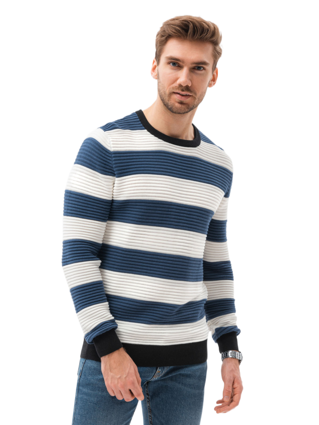 Ombre Miesten raidallinen pusero 100% puuvillaa useita värejä S-XXL