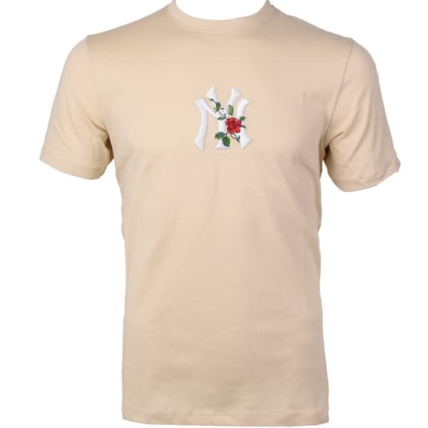 47 Brand MLB New York Yankees Emb Backer Southside Tee 549815, Man, T-shirt, Beige Beige S
