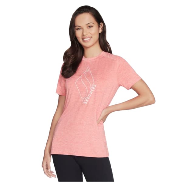 Skechers Diamond Blissful Tee W1TS327-CRL, Kvinna, T-shirt, Rosa