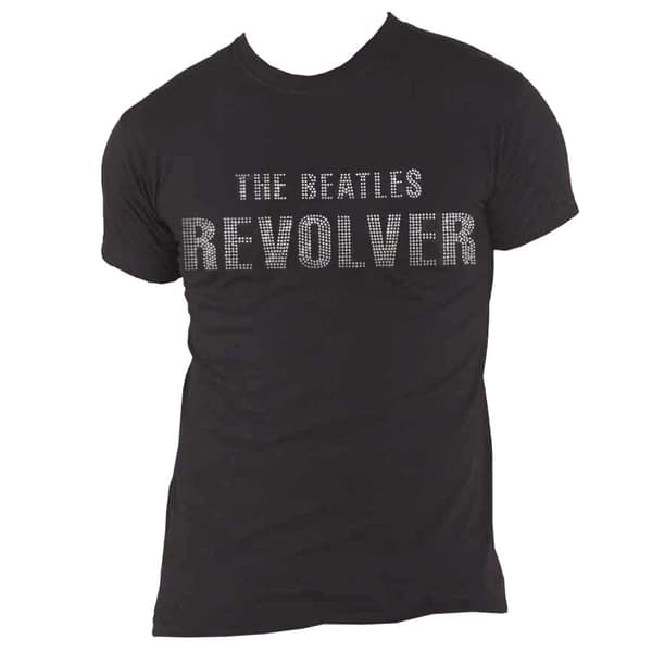 The Beatles T Shirt Revolver Diamante Logo Official Unisex Black