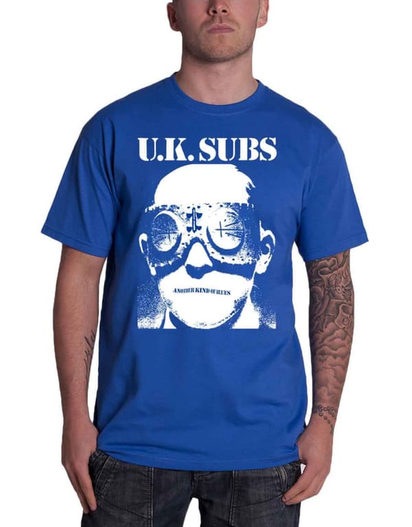 UK Subs T Shirt Another Kind Of Blues Band Logo Official Mens Blue
