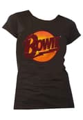 Miniatyrbild 4 av 4: David Bowie T Shirt Diamond Dogs diamante Logo Official Womens Skinny Fit Black