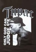 Miniatyrbild 3 av 4: Tupac T Shirt 2PAC Only God can Judge Me Official Womens Boyfriend Fit Black