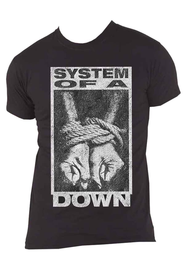 System Of A Down T Shirt Ensnared Band Logo Official Unisex Black