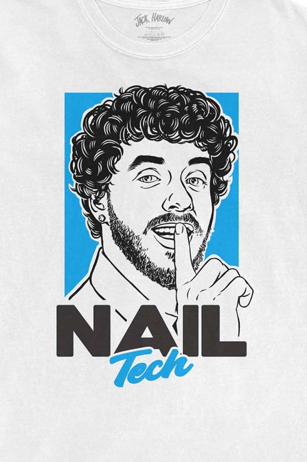 Jack Harlow T Shirt Nail Tech Logo Official Unisex White
