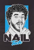 Miniatyrbild 3 av 4: Jack Harlow T Shirt Nail Tech Logo Official Unisex Black