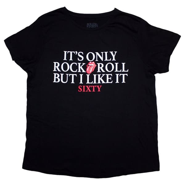 The Rolling Stones T Shirt Sixty Its Only Rock N Roll Foiled Skinny Fit