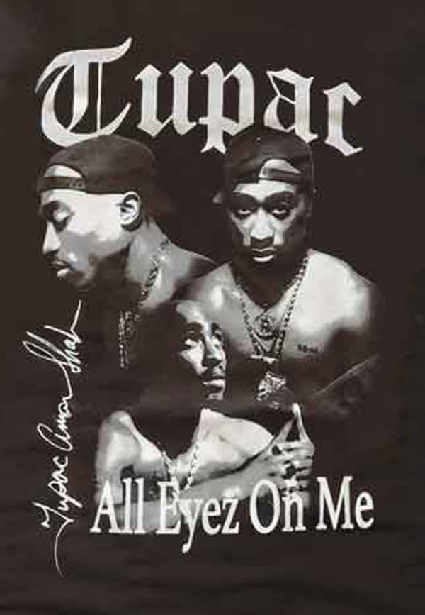 Tupac T Shirt 2PAC All Eyez on Me Logo Official Womens Boyfriend Fit