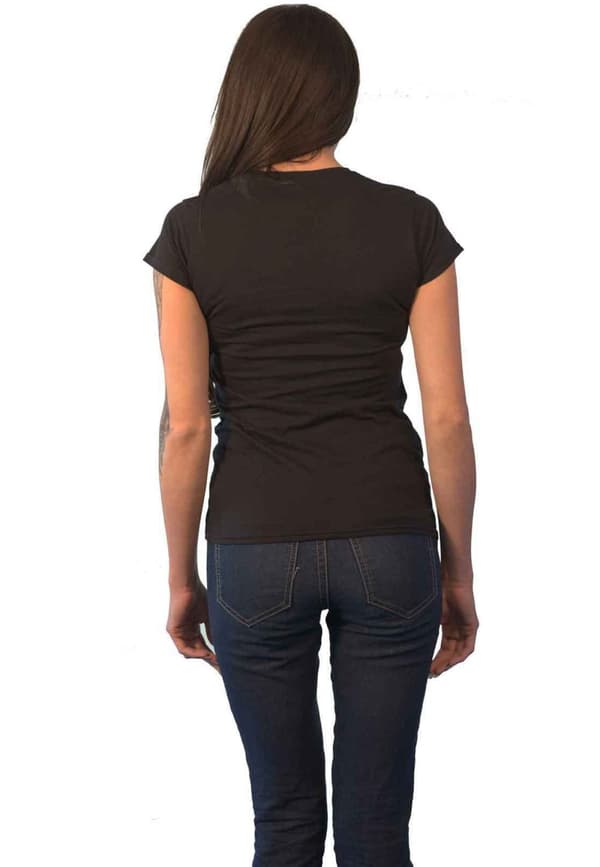 Prince T Shirt Gold Symbol Diamante Logo Official Womens Skinny Fit Black