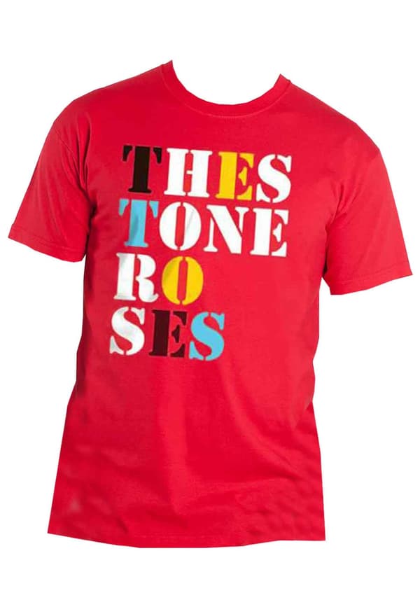 The Stone Roses Stacked Band Logo T Shirt