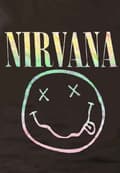 Miniatyrbild 2 av 2: Nirvana T Shirt Sorbet Ray Smile Band Logo Official Womens Boyfriend Fit