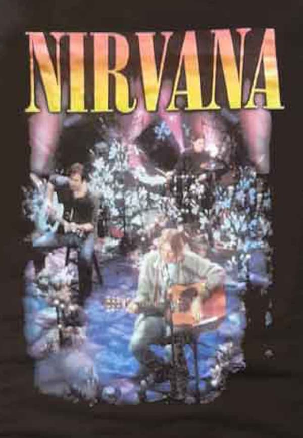 Nirvana T Shirt Unplugged Photo Band Logo Official Womens Boyfriend Fit Black S