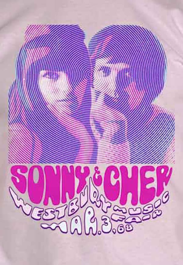 Sonny & Cher T Shirt Westbury Music Fair Official Mens White