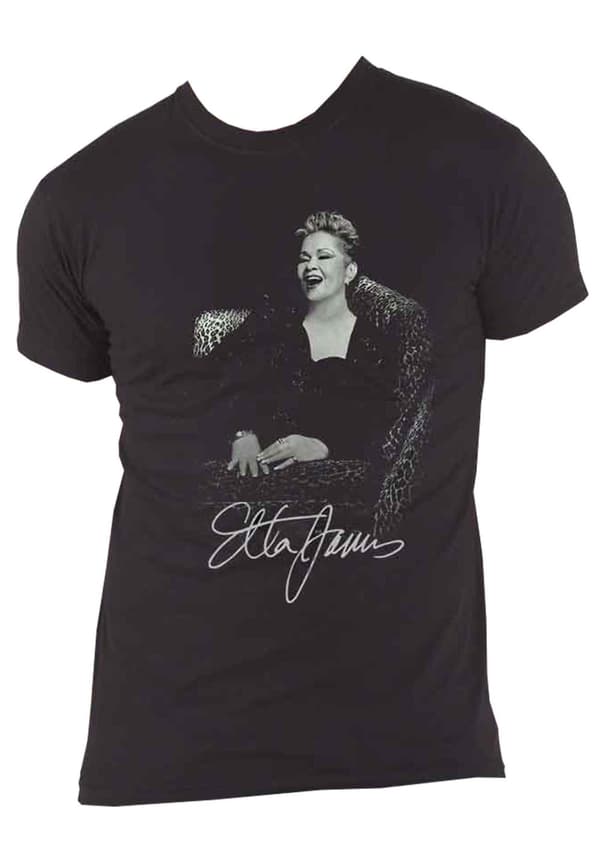 Etta James T Shirt Etta Seated Official Mens Black