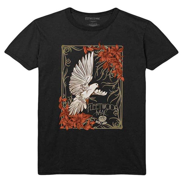 Fleetwood Mac T Shirt Dove Band Logo Official Unisex Black