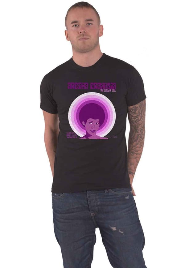 Aretha Franklin T Shirt Live Fillmore West 71 Official Unisex Black
