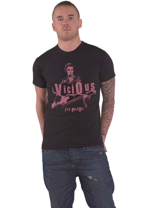 The Sex Pistols T Shirt Sid Vicious Photo Official Mens Black Black XL