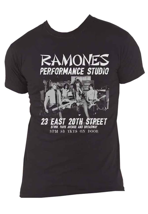 Ramones T Shirt Performance Studio East Village Official Unisex Black