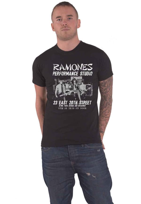 Ramones T Shirt Performance Studio East Village Official Unisex Black