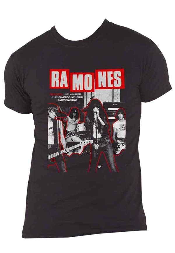 Ramones T Shirt Barcelona Concert Flyer Official Unisex Black
