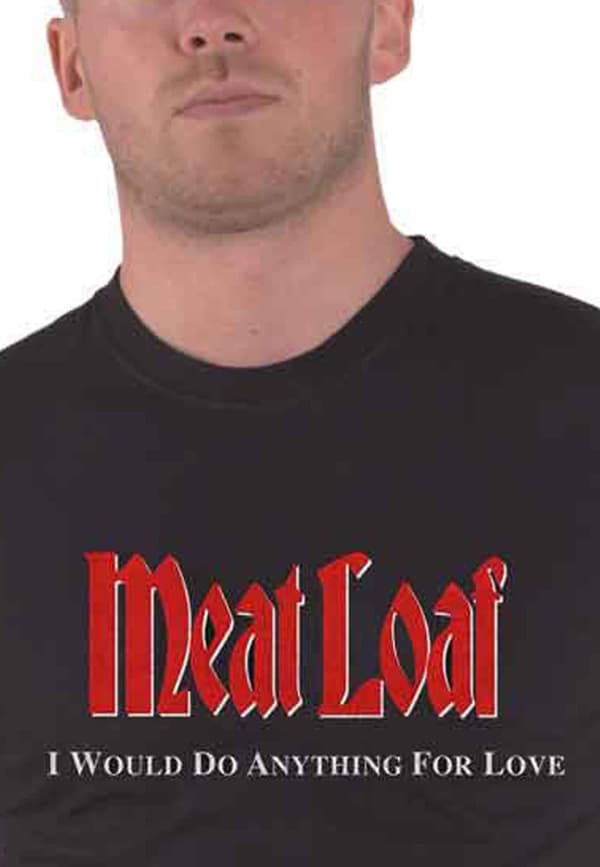 Meat Loaf T Shirt Anything for Love Band Logo Official Mens Black