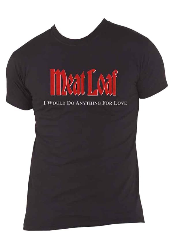 Meat Loaf T Shirt Anything for Love Band Logo Official Mens Black