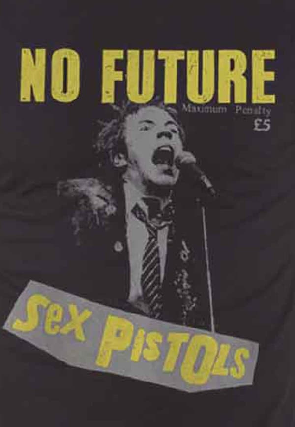 The Sex Pistols T Shirt No Future Band Logo Official Mens Black