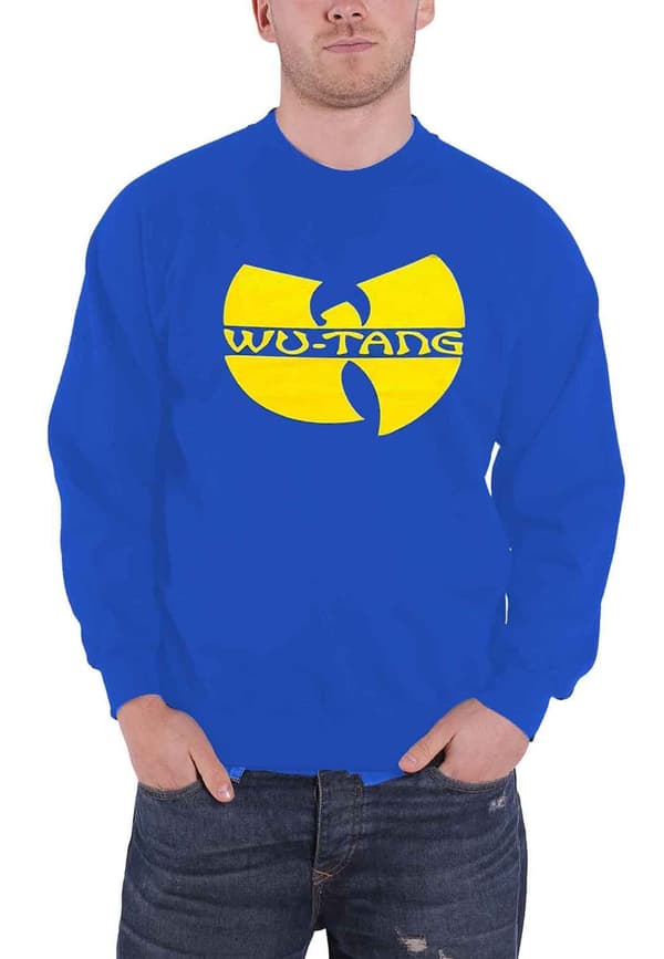 Wu-Tang Clan Sweatshirt katana Band Logo Official Unisex Blue