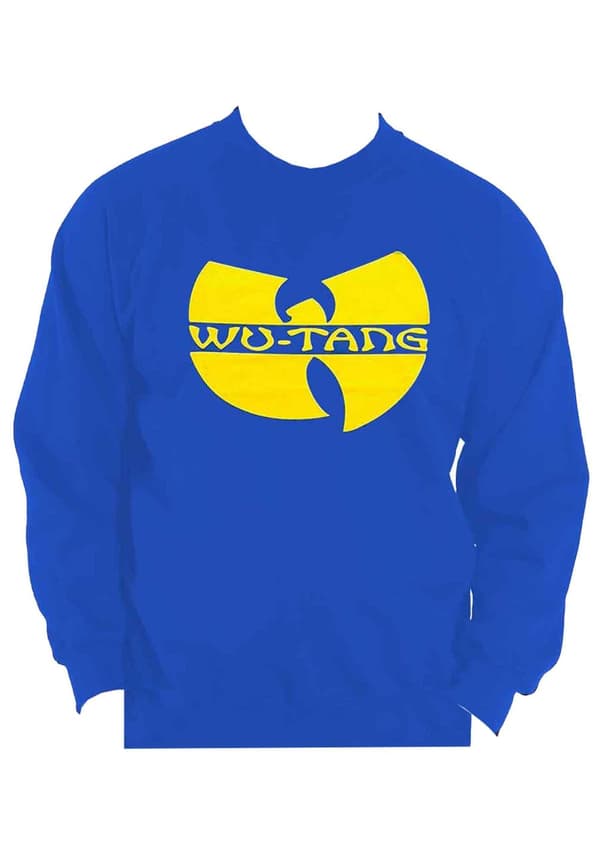 Wu-Tang Clan Sweatshirt katana Band Logo Official Unisex Blue