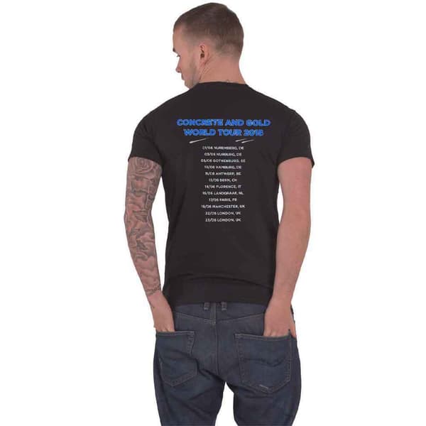 Foo Fighters T Shirt Concrete and Gold 2018 Official Unisex Black Ex Tour