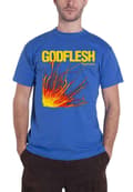 Miniatyrbild 1 av 4: Godflesh T Shirt Hymns Band Logo Official Mens Blue