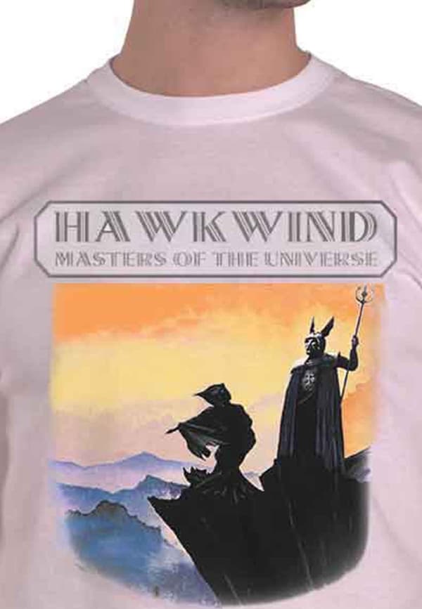 Hawkwind T Shirt Masters Of The Universe Band Logo Official Mens White