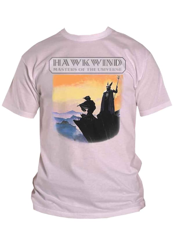 Hawkwind T Shirt Masters Of The Universe Band Logo Official Mens White