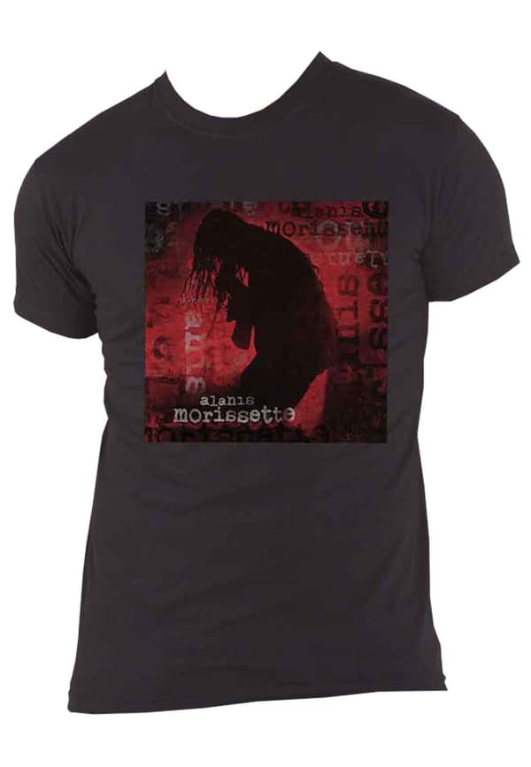 Alanis Morissette T Shirt Ironic Silhouette Logo Official Unisex Black