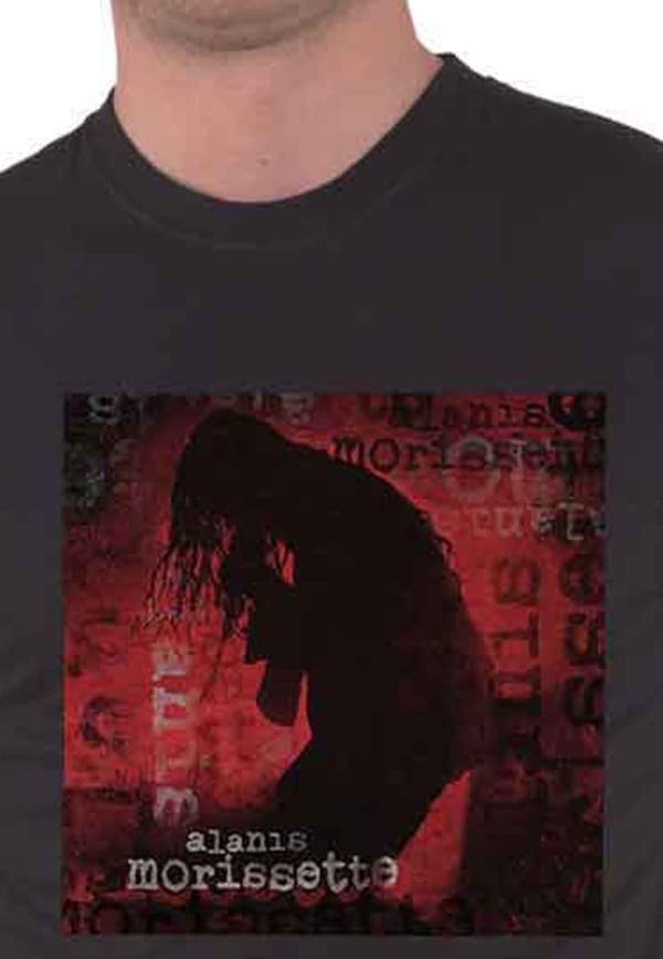 Alanis Morissette T Shirt Ironic Silhouette Logo Official Unisex Black