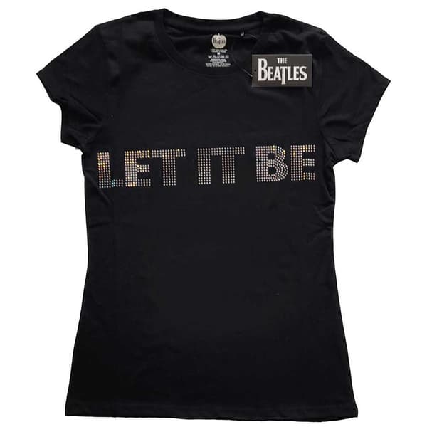 The Beatles Ladies T-Shirt: Let It Be (Diamante) (Medium)
