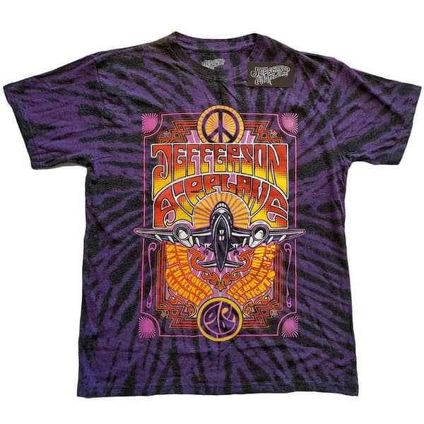 Jefferson Airplane Unisex T-Shirt: Live in San Francisco, CA (Wash Collection) (Small)