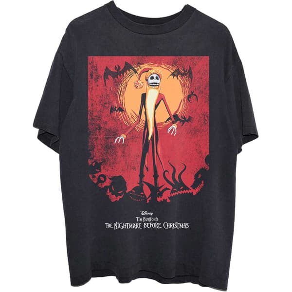 Disney Unisex T-Shirt: The Nightmare Before Christmas Jack Orange Sun & Logo  (XX-Large)