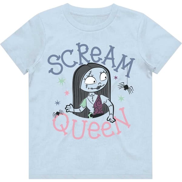 Disney Kids Girls T-Shirt: The Nightmare Before Christmas Scream Queen  (9-10 Years)