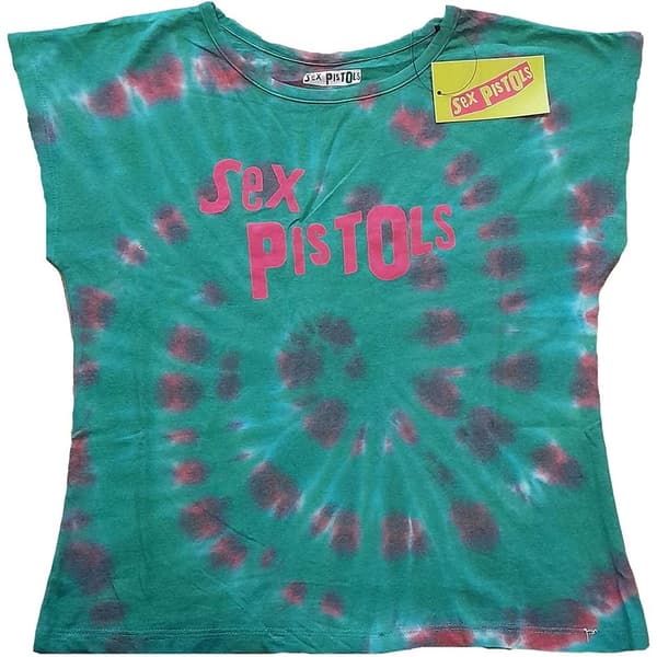 The Sex Pistols Ladies Crop Top: Logo (Wash Collection) (Small)