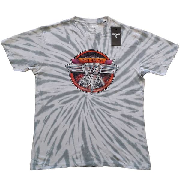 Van Halen Unisex T-Shirt: Chrome Logo (Wash Collection) (Medium)