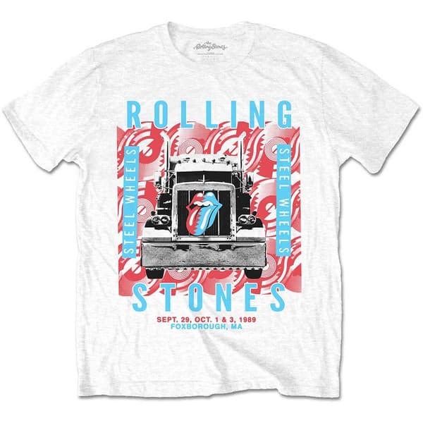The Rolling Stones Unisex T-Shirt: Steel Wheels (Large)