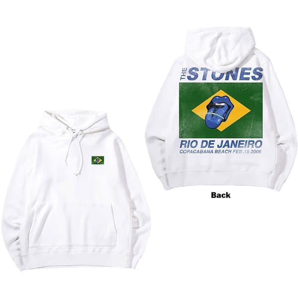The Rolling Stones Unisex Pullover Hoodie: Copacabana (Back Print) (Small)