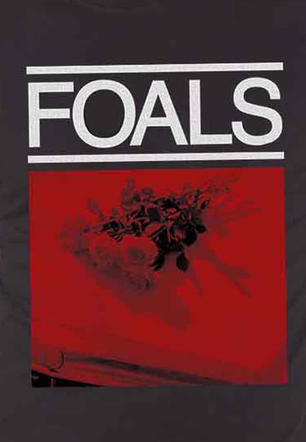 Foals T Shirt Red Roses Band Logo Official Mens Black