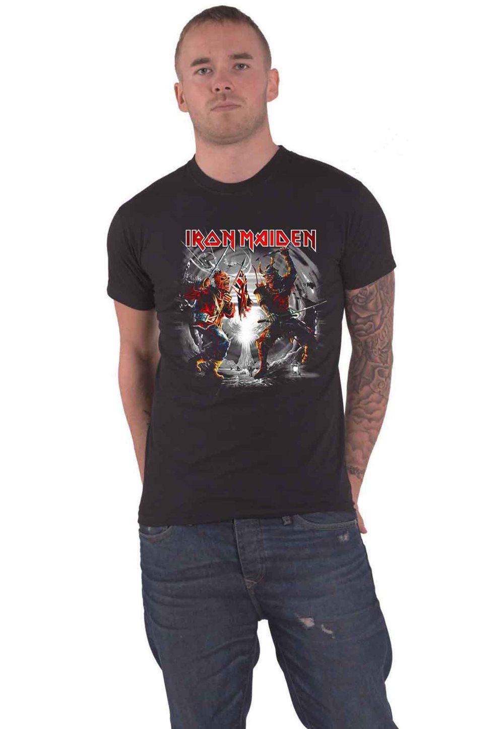 Iron Maiden T Shirt Trooper 2022 Band Logo Official Mens Black