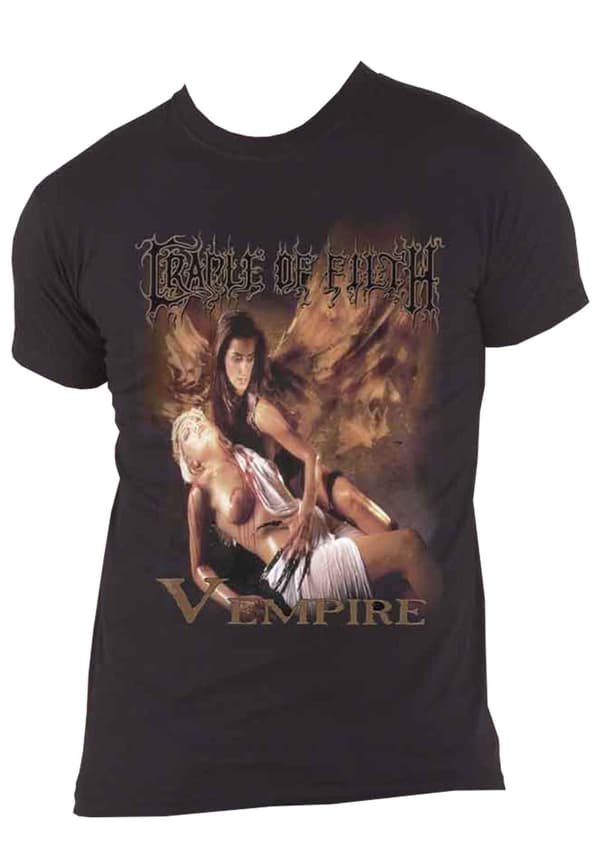 Cradle Of Filth T Shirt Vempire Band Logo Official Mens Black