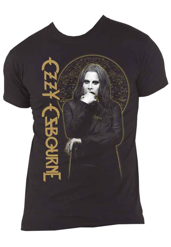 Ozzy Osbourne T Shirt Patient No. 9 Gold Graphic Logo Official Mens Black
