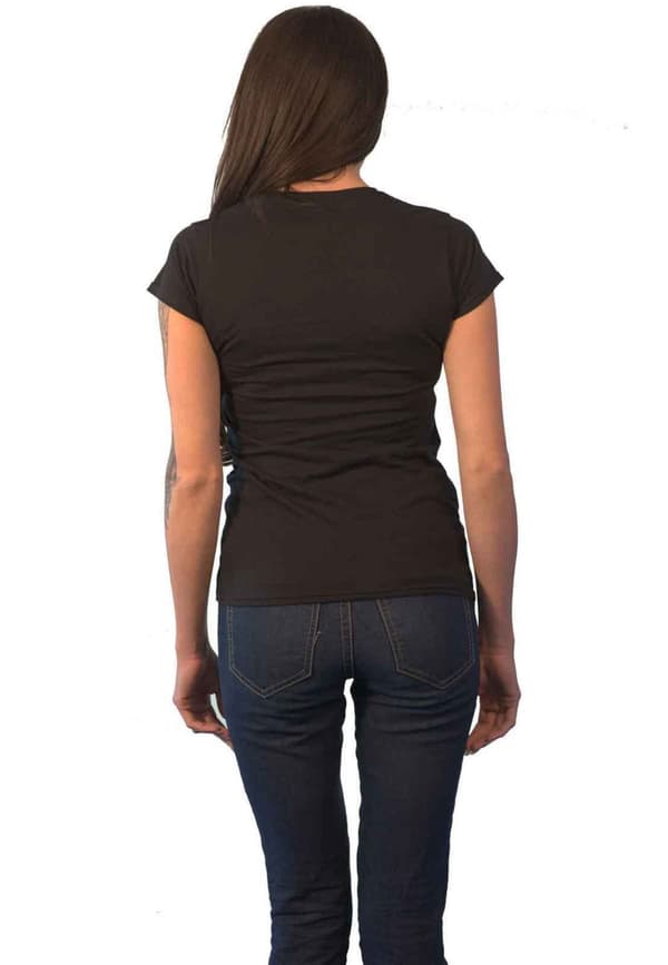 Prince T Shirt Purple Symbol Diamante Logo Official Womens Skinny Fit Black